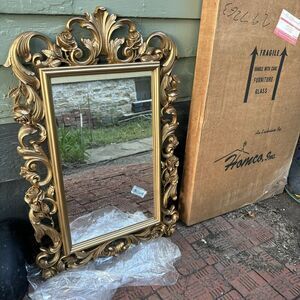Vintage Ornate HOMCO Hollywood Regency 2075 Wall Accent Mirror 30" x 19" NO